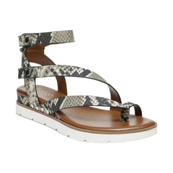 Franco Sarto Daven Strappy Sandal Roccia Snake Faux Leather Size 7 $110 MSRP - Picture 1 of 6